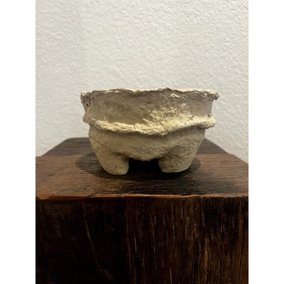 Paper Mache Footed Bowl Mini - Picture 4 of 5